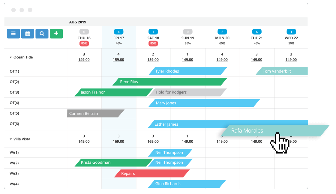 Cloudbeds Calendar PMS